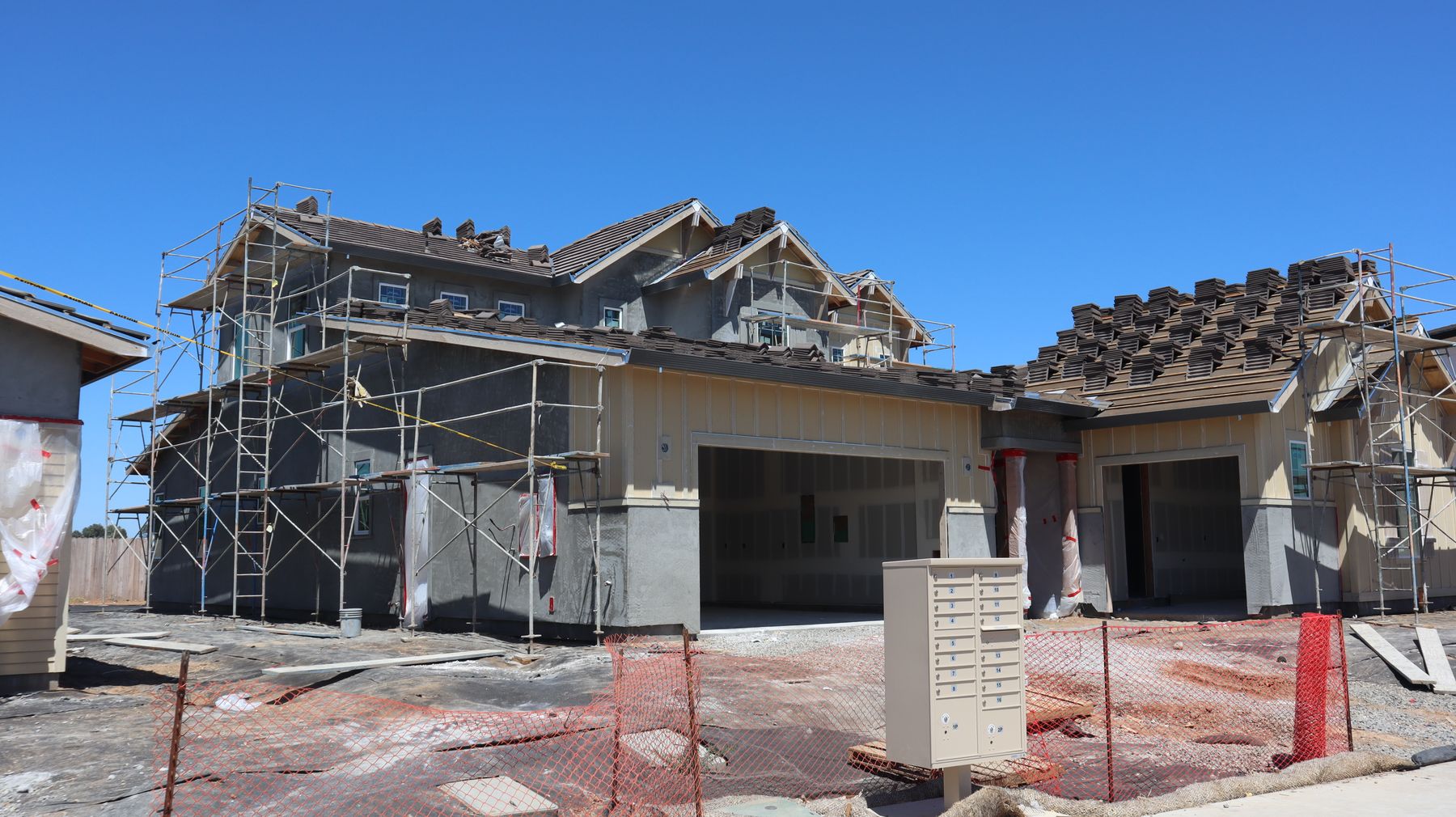Modern residential house under construction in California